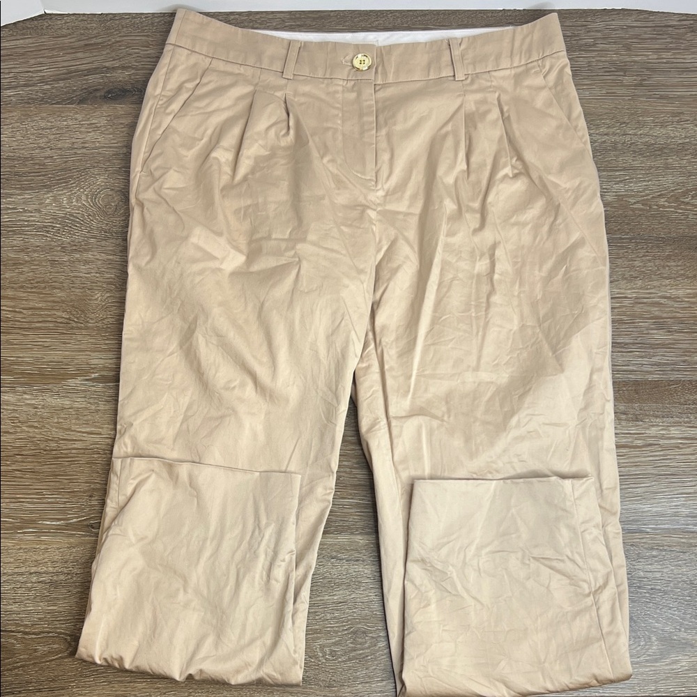 ✨ Kate Spade New York “Live Colorfully” Wide Leg Trousers | Size 6 |  Beige